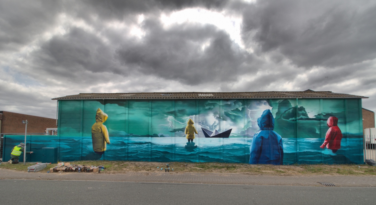 Street art in de haven van IJmuiden